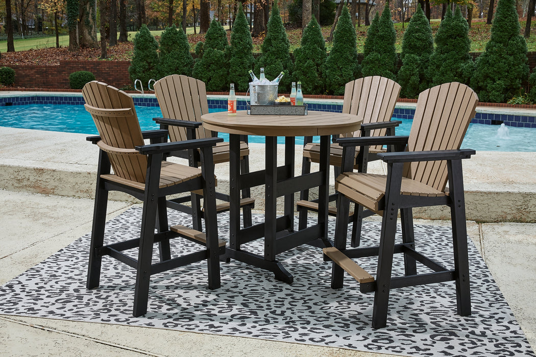 Fairen Trail Outdoor Bar Table and 4 Barstools