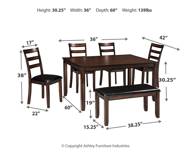 Coviar Dining Room Table Set (6/CN)
