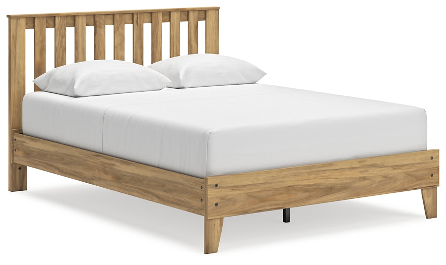 Bermacy Queen Platform Panel Bed with Dresser