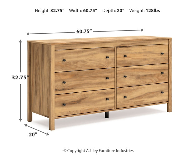 Bermacy Queen Platform Panel Bed with Dresser