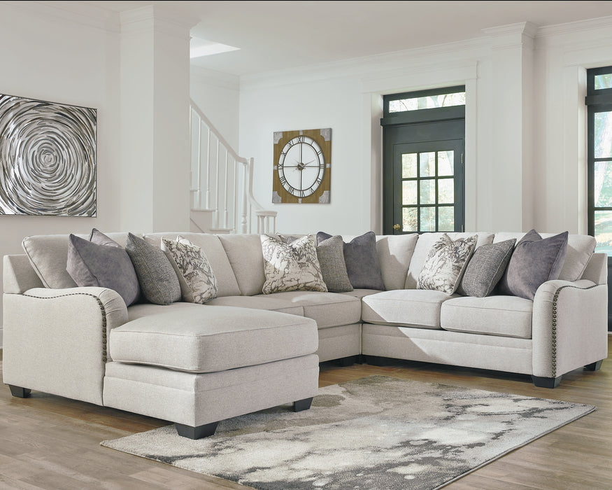 Dellara 4-Piece Sectional with Ottoman