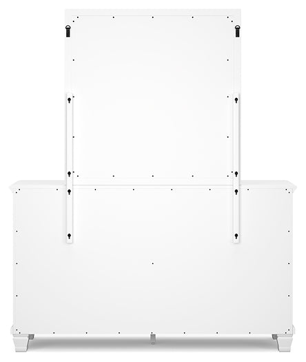 Fortman Twin Panel Bed with Mirrored Dresser and Chest